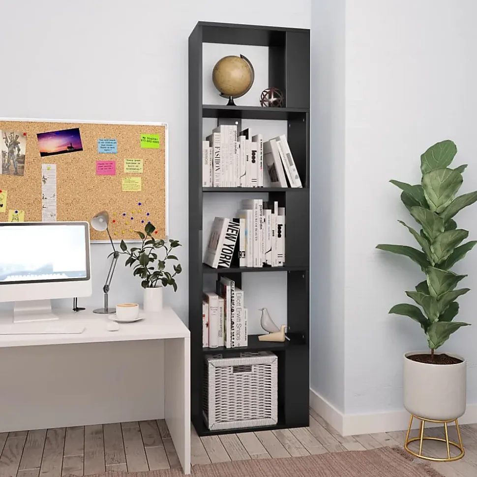 Bibliothèque/Séparateur de pièce Noir vidaXL