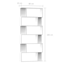 Bibliothèque/Séparateur de pièce Blanc Bois d'ingénierie vidaXL