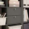 Bloc avec 2 tiroirs pour étagère cube GoodHome Mixxit anthracite