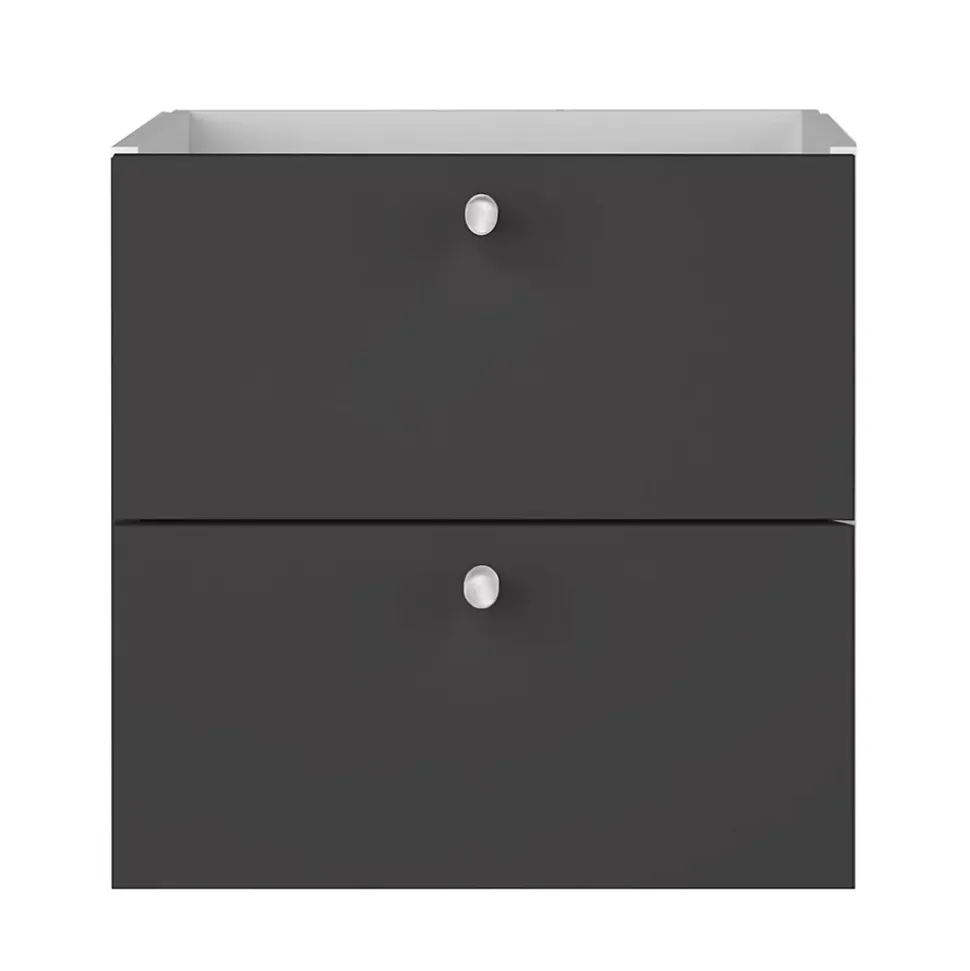 Bloc avec 2 tiroirs pour étagère cube GoodHome Mixxit anthracite