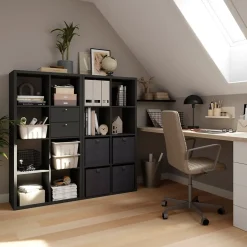 Bloc avec 2 tiroirs pour étagère cube GoodHome Mixxit anthracite