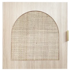 Bloc avec porte en arche pour étagère cube GoodHome Mixxit effet chêne et cannage