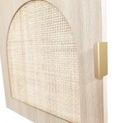 Bloc avec porte en arche pour étagère cube GoodHome Mixxit effet chêne et cannage