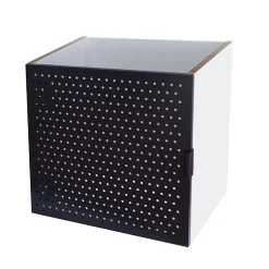 Bloc avec porte en métal pour étagère cube GoodHome Mixxit noir