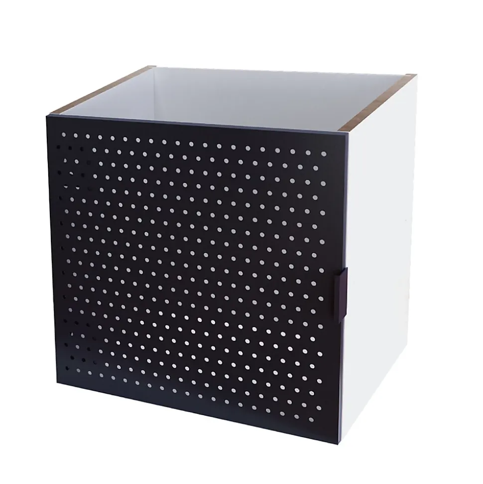 Bloc avec porte en métal pour étagère cube GoodHome Mixxit noir