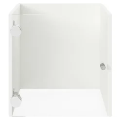 Bloc avec porte transparente pour étagère GoodHome Mixxit blanc