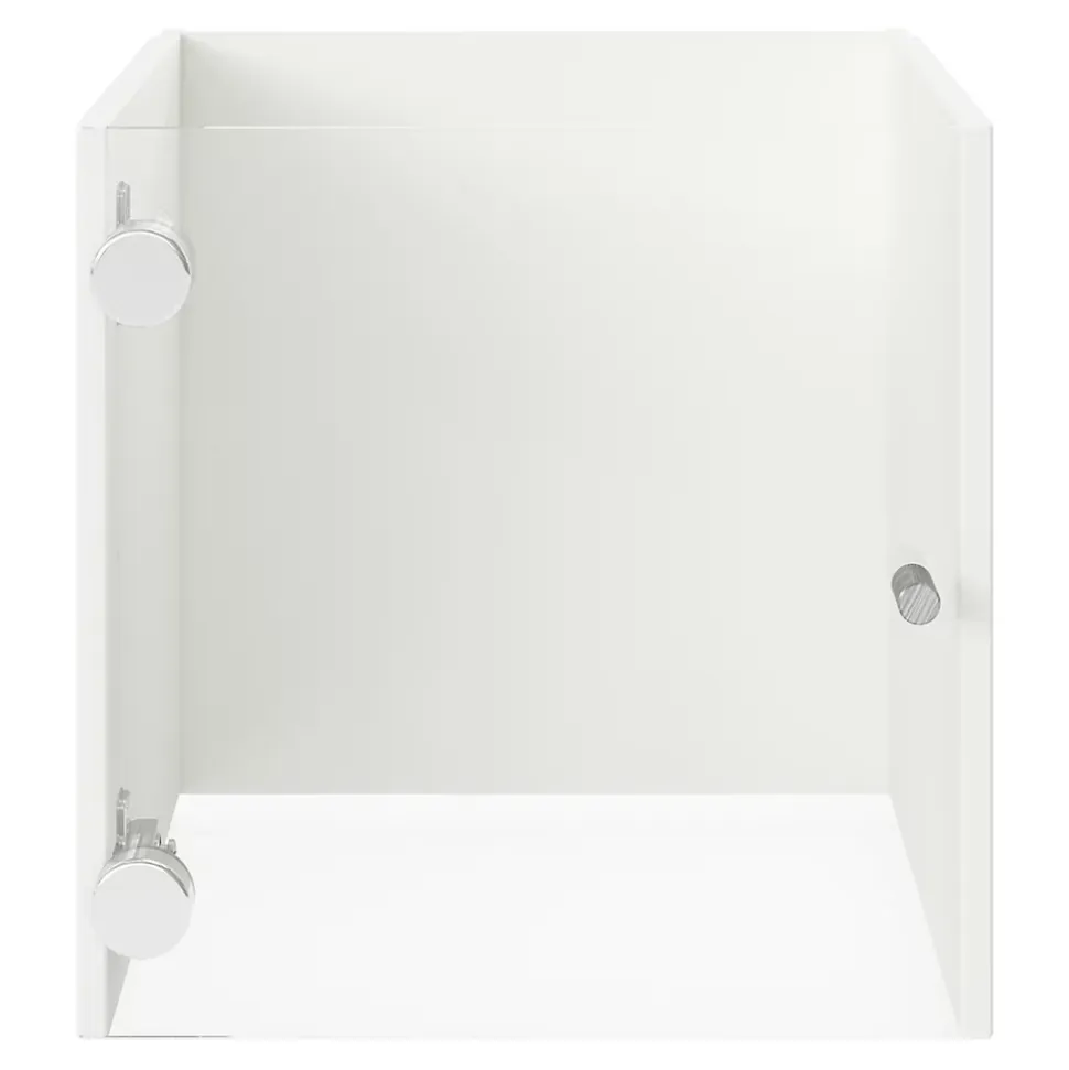 Bloc avec porte transparente pour étagère GoodHome Mixxit blanc