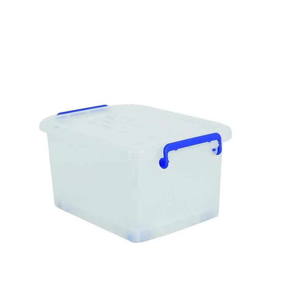 Boite de rangement avec roulettes Blanc Transparent 13L MSV