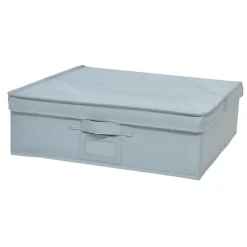 Boite de rangement H. 14 cm x L. 45 cm Pratiks gris clair