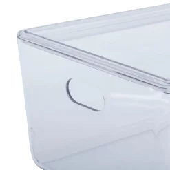 Boite de rangement salle de bains avec couvercle 4L transparente, 5Five Simply Smart Cleary
