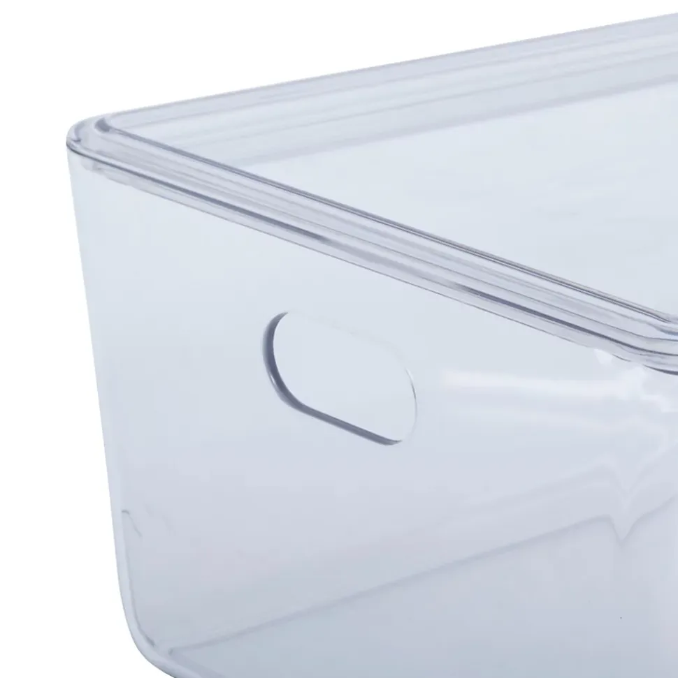 Boite de rangement salle de bains avec couvercle 4L transparente, 5Five Simply Smart Cleary