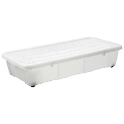 Boite de rangement sous lit à roulettes 30 litres