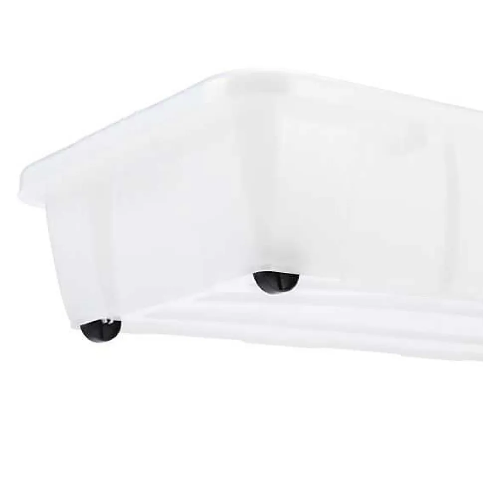 Boite de rangement sous lit à roulettes 30 litres