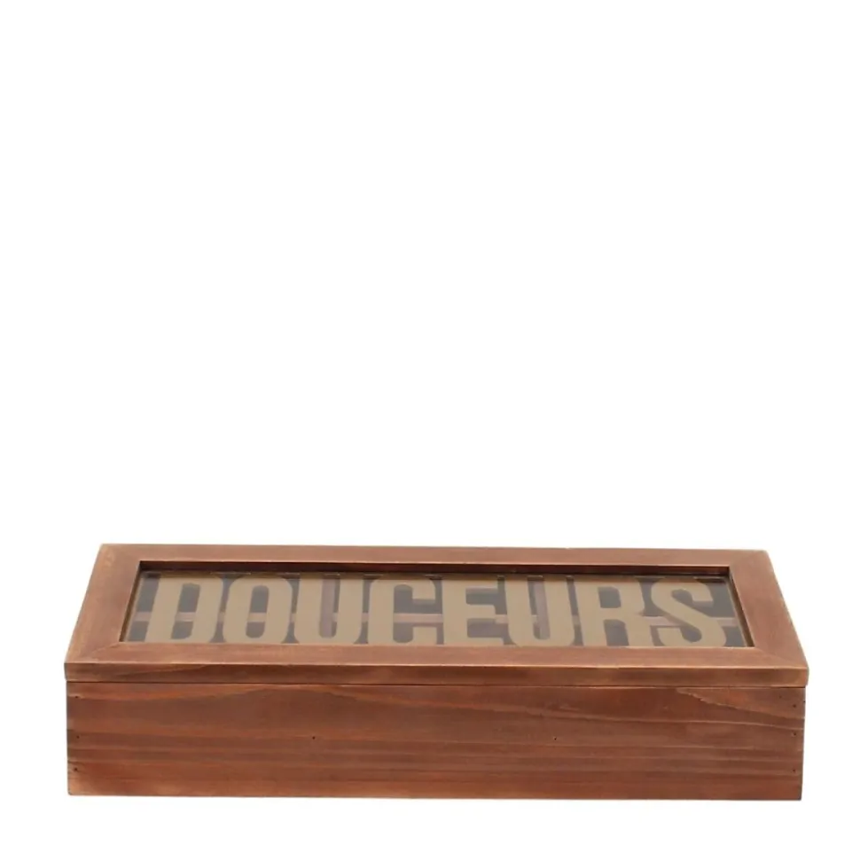 Boite en bois "Douceurs" 30x12cm