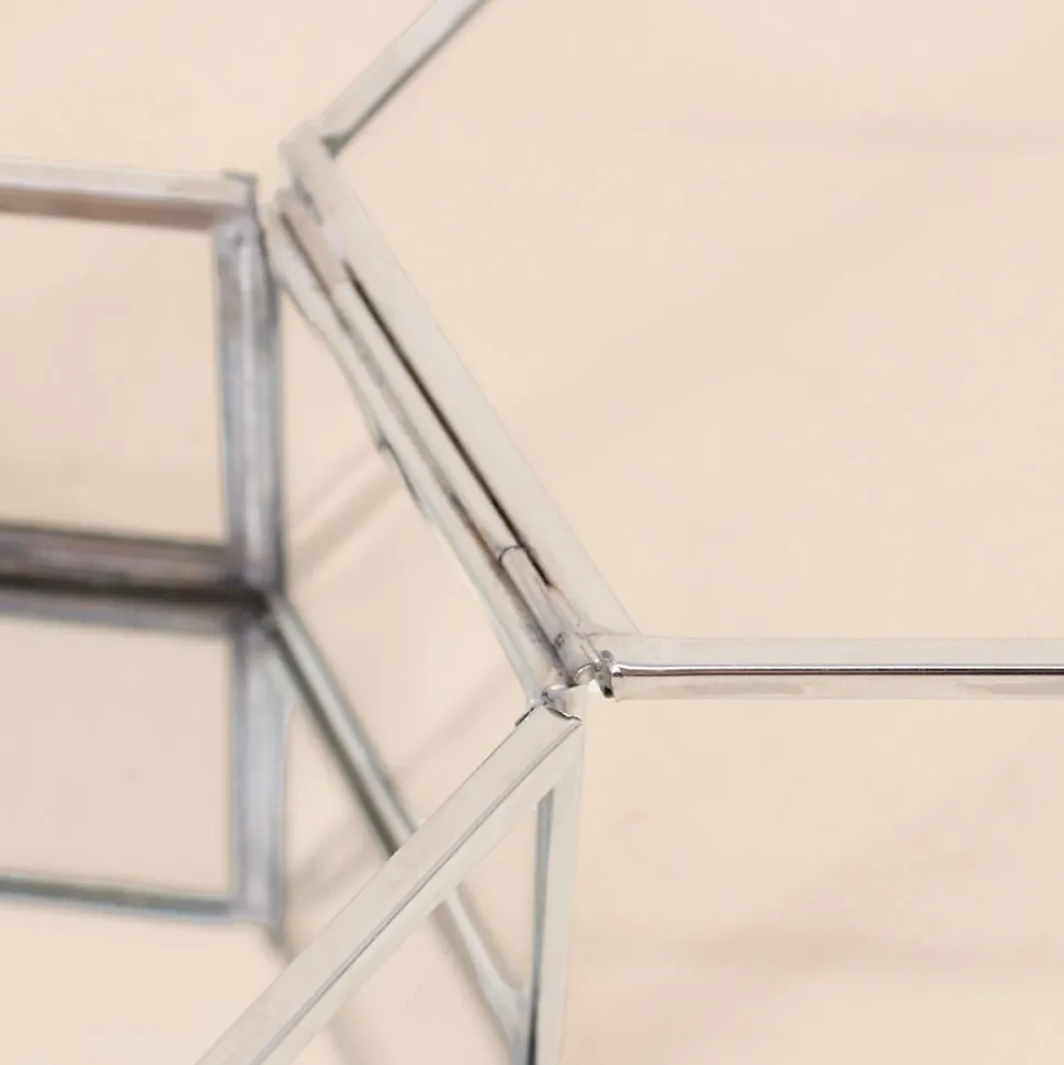 Boite hexagonale en verre 12x11cm