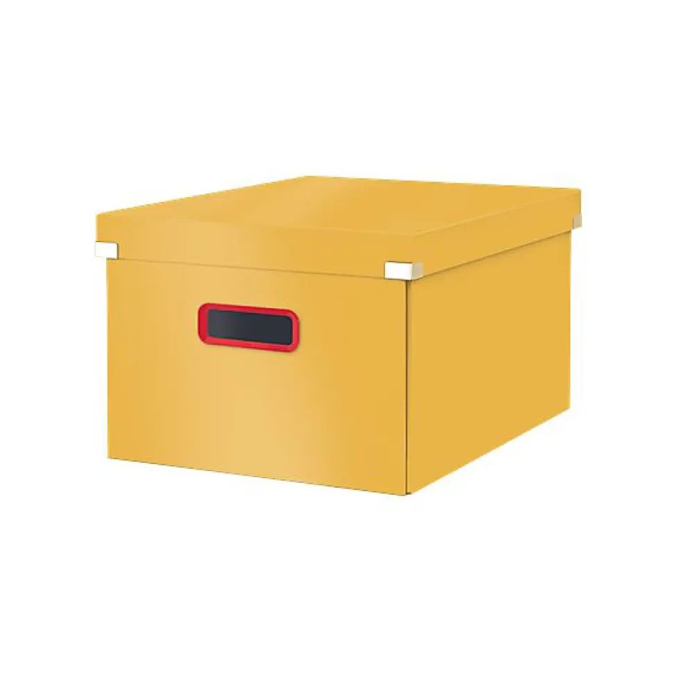 Boite rangement en carton solide Cosy M - Jaune