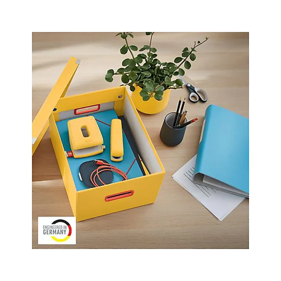 Boite rangement en carton solide Cosy M - Jaune