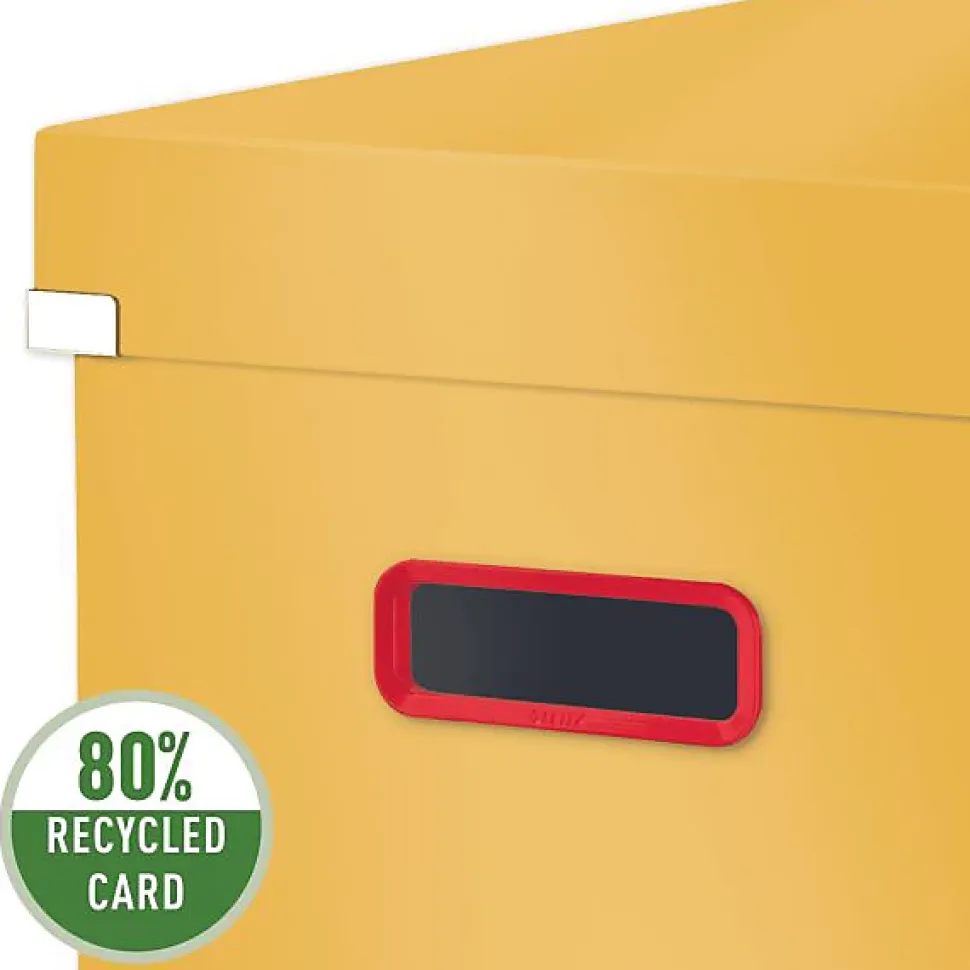 Boite rangement en carton solide Cosy M - Jaune