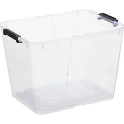 Boite transparente avec couvercle pliant 30 litres