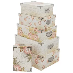 Boites rect x6 perle de rose - feeric lights & christmas