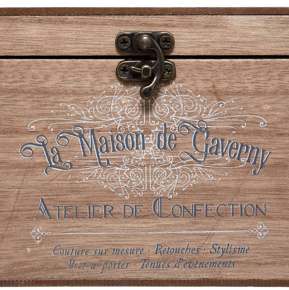 Boîte à couture Hiver - bois - 30x10 cm - Atmosphera