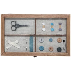 Boîte à couture Hiver - bois - 30x10 cm - Atmosphera