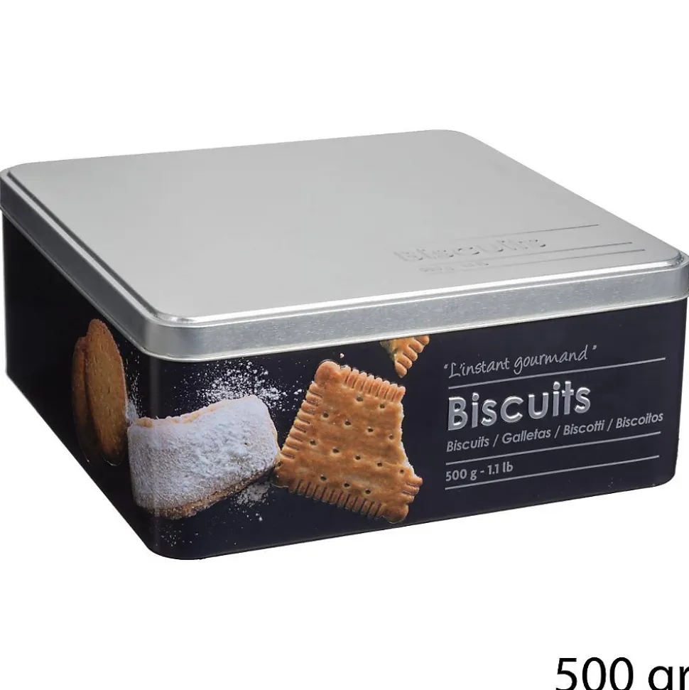 Boîte biscuits métal Noir Black Edition - 5Five