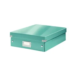 Boîte carton compartimentée multi usages avec couvercle - Menthe