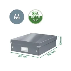 Boîte carton compartimentée multi usages avec couvercle - Violet