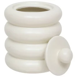 Boîte déco Mike céramique blanc 14,711,2cm - Atmosphera