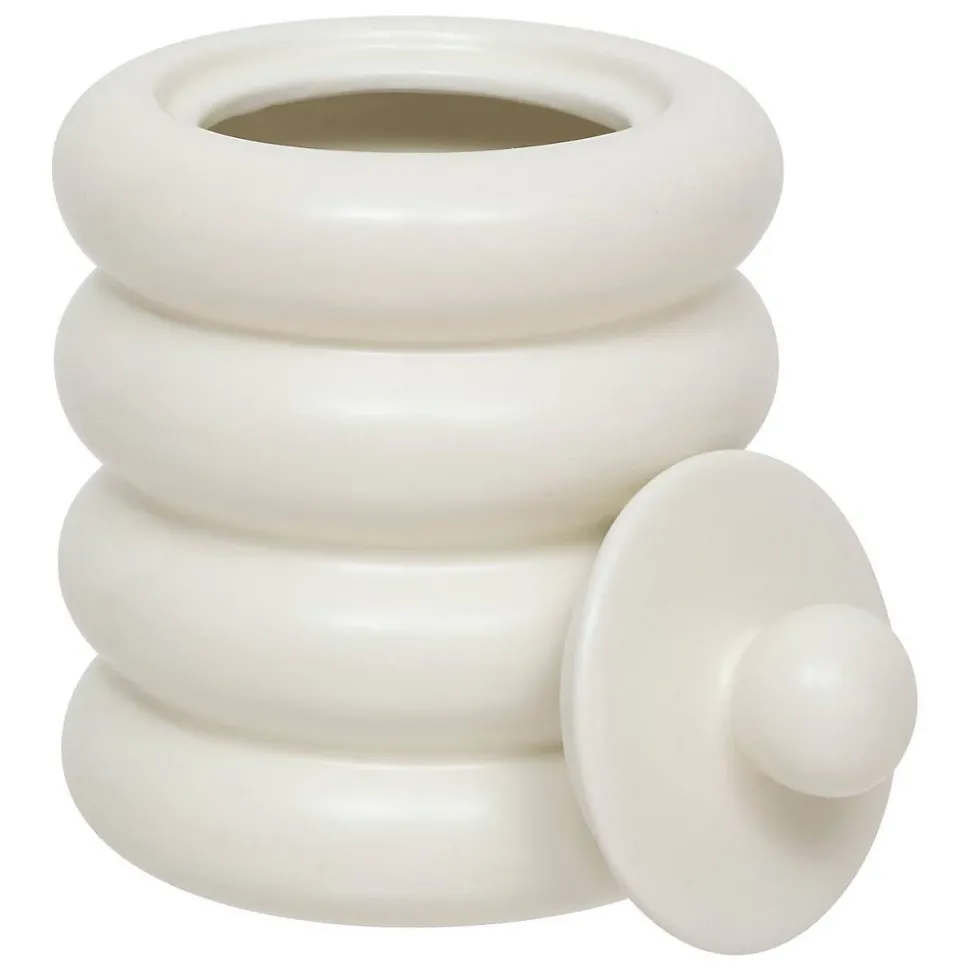 Boîte déco Mike céramique blanc 14,711,2cm - Atmosphera