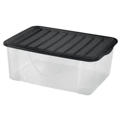 Boîte de rangement 9 L couvercle noir