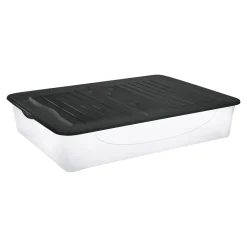 Boîte de rangement 56 L couvercle noir