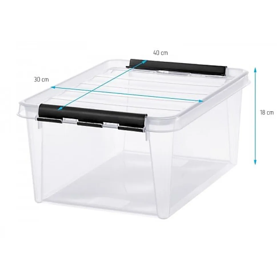 Boîte de rangement 14 litres avec 7 bacs et couvercle