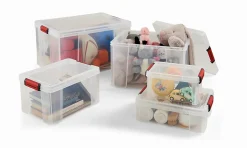Boîte de rangement avec couvercle Sundis Clip’n store 5 L transparent