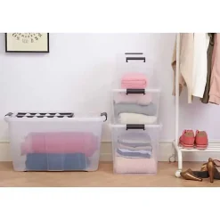 Boîte de rangement avec couvercle Home Box 52 litres