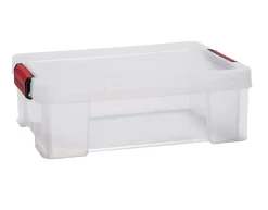Boîte de rangement avec couvercle Sundis Clip’n store 9 L transparent