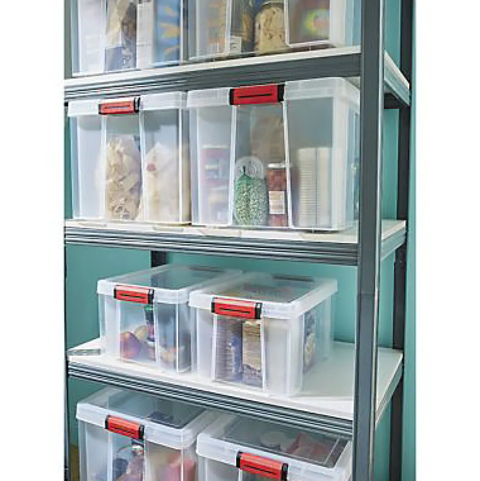 Boîte de rangement avec couvercle Sundis Clip’n store 17 L transparent