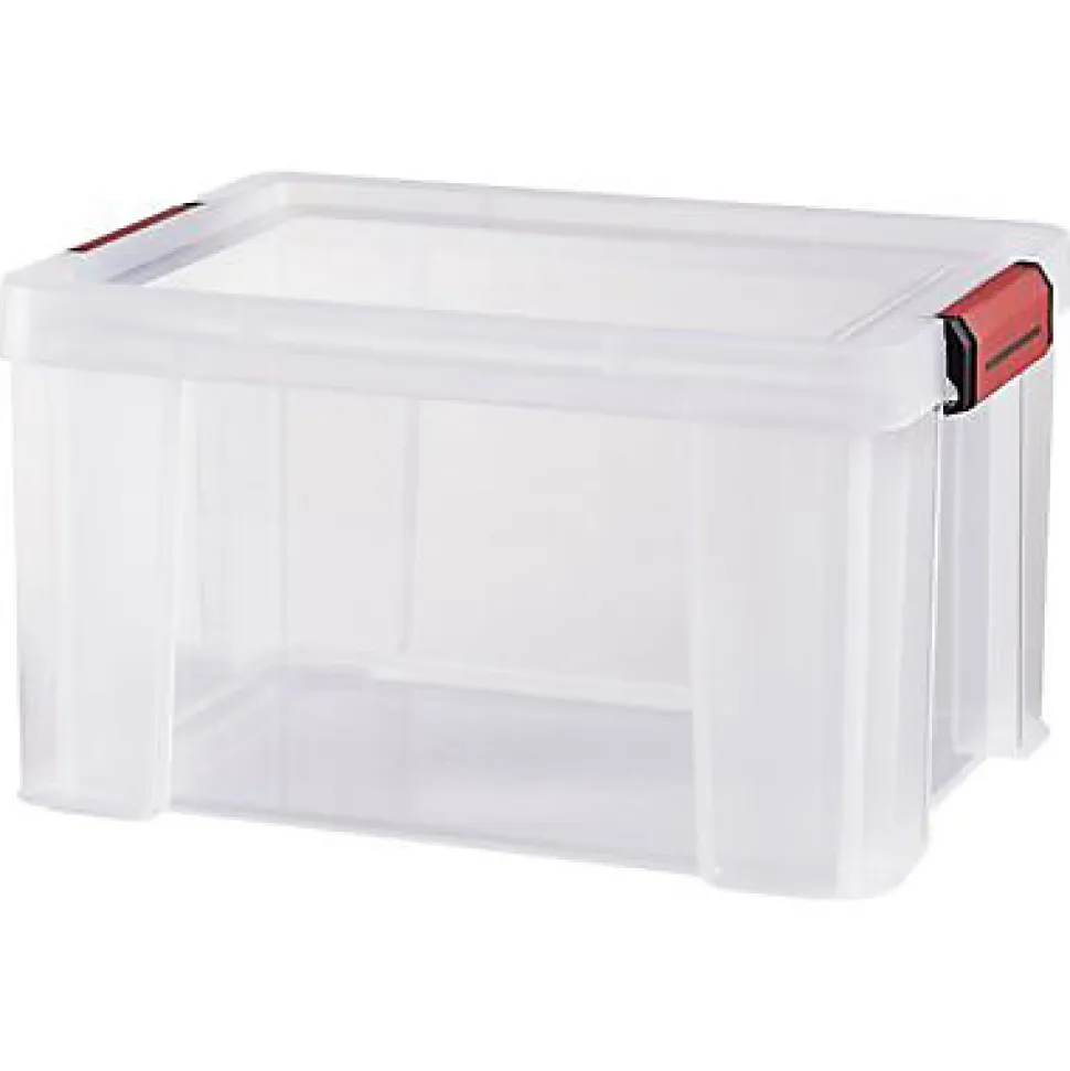 Boîte de rangement avec couvercle Sundis Clip’n store 17 L transparent