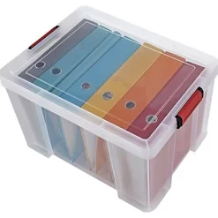 Boîte de rangement avec couvercle Sundis Clip’n store 45 L transparent