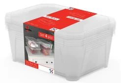 Boîte de rangement avec couvercle Fly Box 11L vendue par 4 pièces