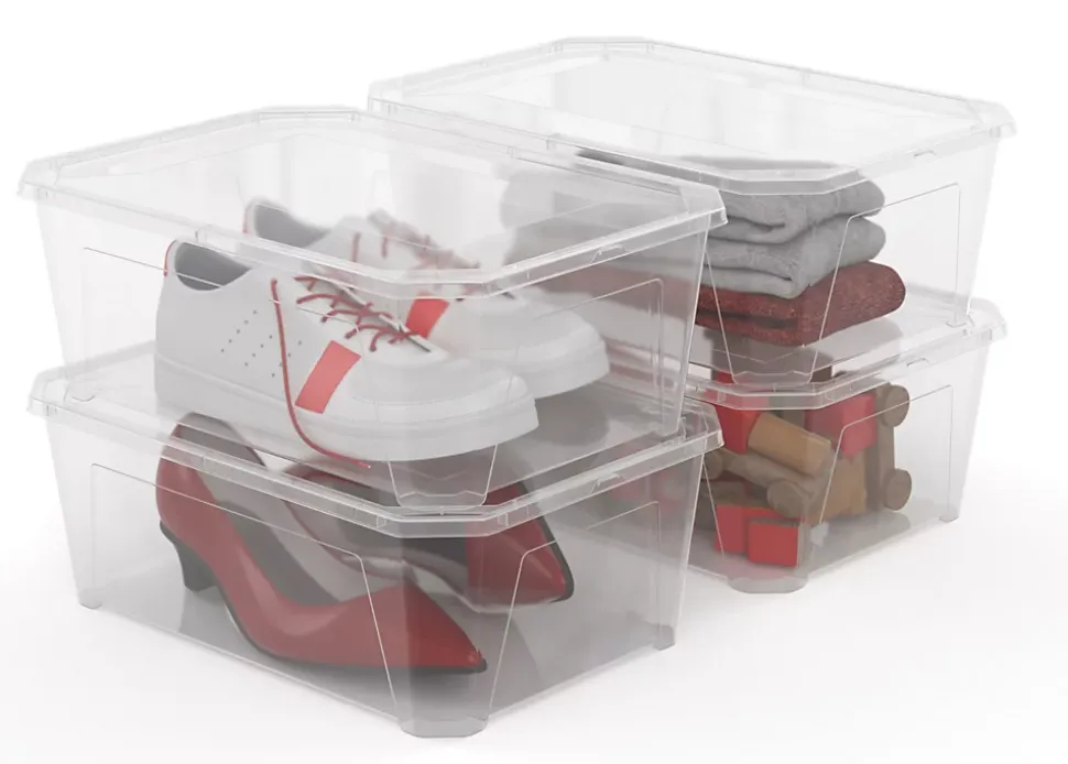 Boîte de rangement avec couvercle Fly Box 11L vendue par 4 pièces