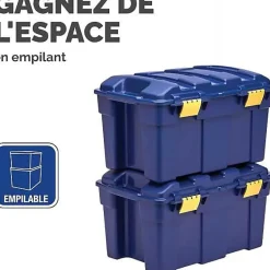 Boîte de rangement avec Couvercle Charnière 45 litres