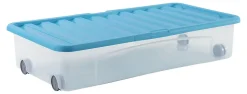 Boîte de rangement avec roulettes et couvercle Sundis 35L