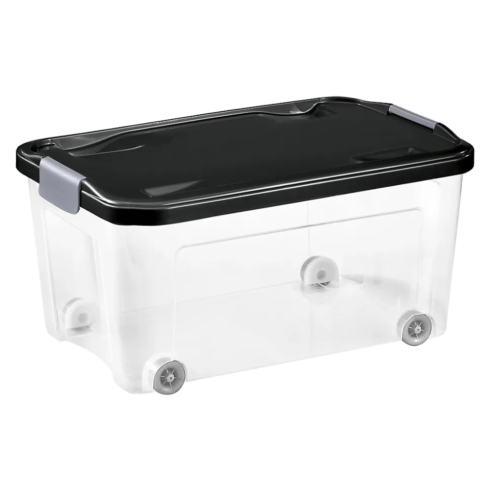 Boîte de rangement avec roulettes Tontarelli Combi Box 43 L couvercle noir vendue par 3 pièces