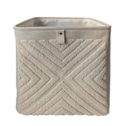 Boîte de rangement carrée en textile Mixxit motif étoile