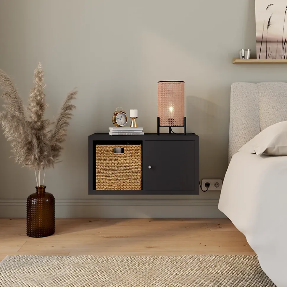 Boîte de rangement carrée en fibre naturelle Mixxit