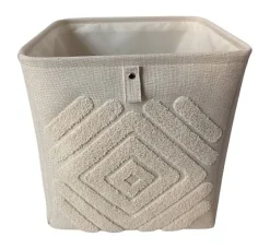Boîte de rangement carrée en textile Mixxit motif œil