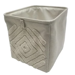Boîte de rangement carrée en textile Mixxit motif œil