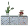 Boîte de rangement carrée en textile Mixxit motif savane